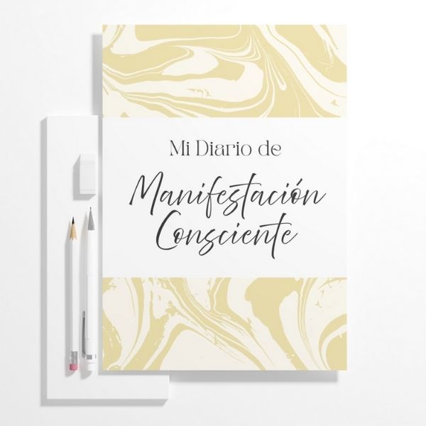 Mockup del Diario de Manifestación Consciente